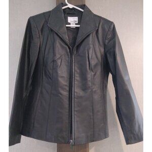 Genuine Leather Jacket Women Motorcycle East 5th  Size Small Petite Chico